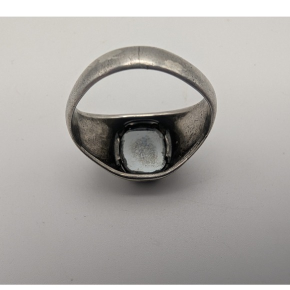 Vintage Sterling Silver Ring Mens Carved Stone Intaglio Head Profile Sz 9 READ - Picture 8 of 10